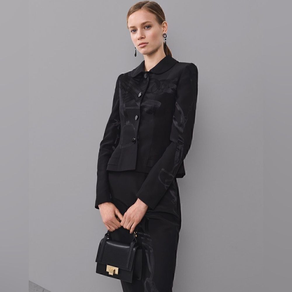 Ralph Lauren Cindy Bridle-Jacquard Pencil Skirt - Picture 5 of 16